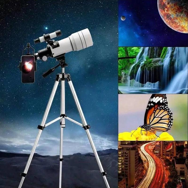 Professional Astronomical Telescope, High Magnification Astronomical Telescope with Tripod & Phone Clip, Outdoor Camping & Hiking Equipment