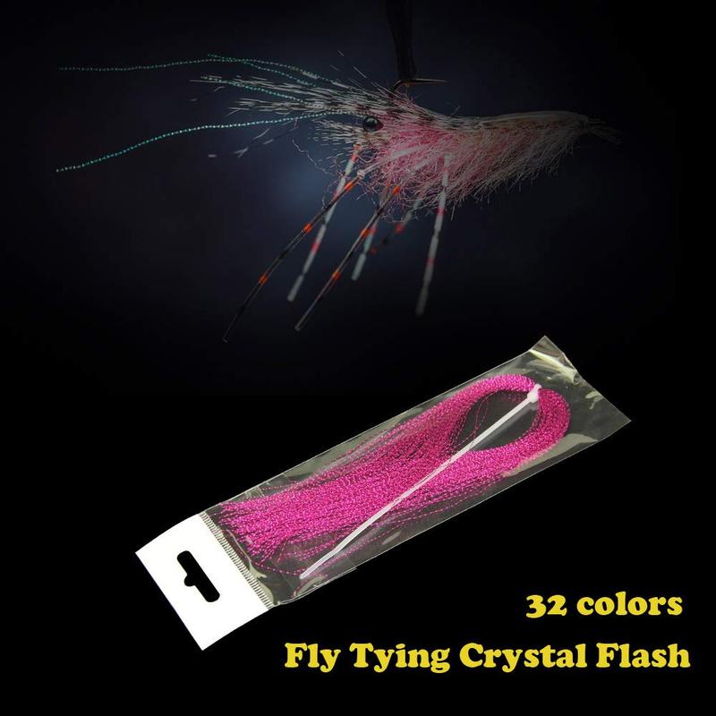 Fly Tying Materials 34bags Crystal Hlash Fly Tieing Kit forHook Lure 150PCS Per Color