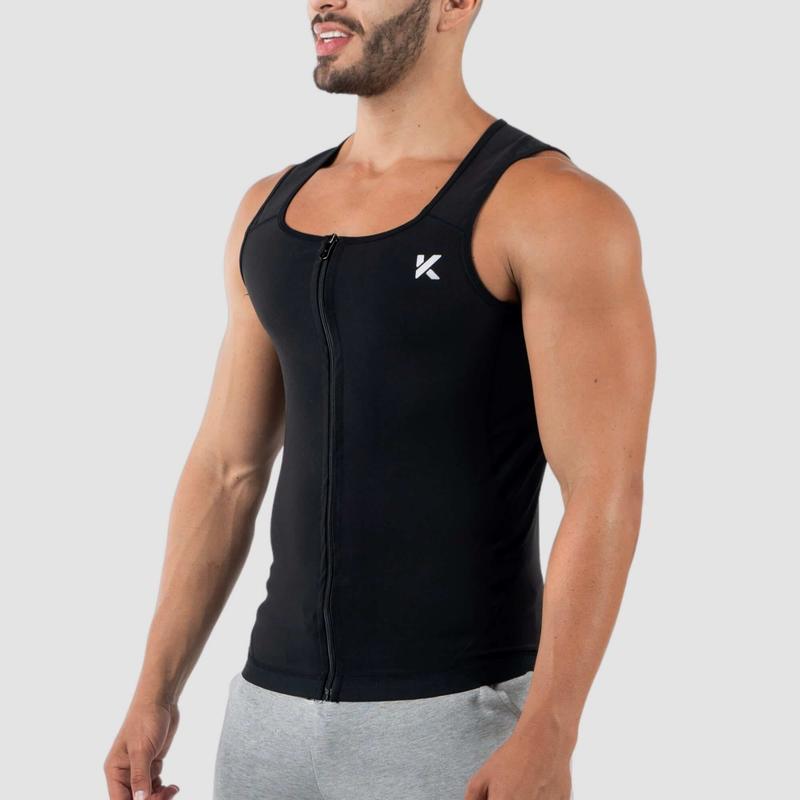 Kewlioo Men's Heat Trapping Zipper Sweat Vest for Gym, Fitness, Exercise