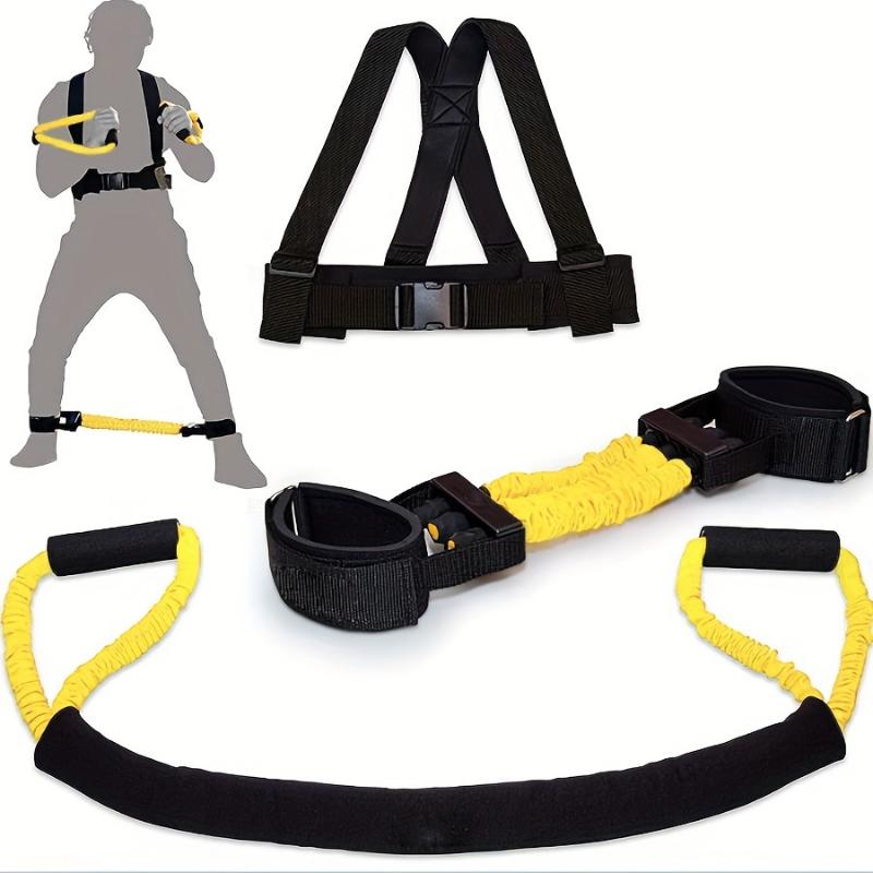 adoptedshop 1 Set Boxing Resistance Bands Kit, Including Training Vest, Resistance Bands, Leg Tension Rope, Suitable For Boxing, Body Stretching, Strength Training