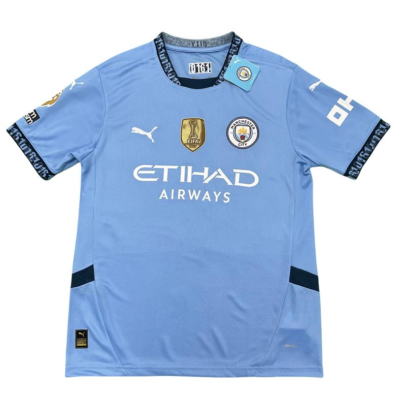 Puma 2425 Manchester City Second Away Red Short Sleeve Soccer Jerseys Premier League Fan Edition