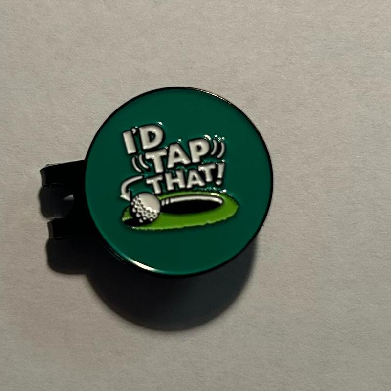 I'd Tap That Golf Ball Markers with Magnetic Hat Clips