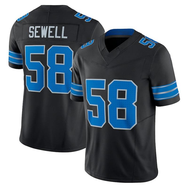 24 Season Lions Black Football Jersey No.5 No.58 No.97, America Football Team, Men's Jersey, Sport 3D Shirt