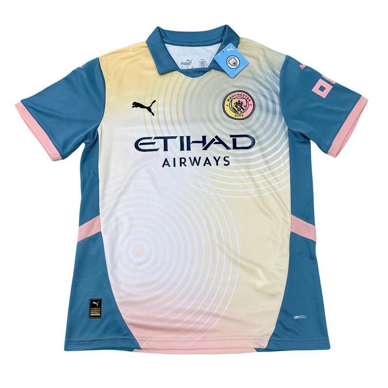 Puma 2425 Manchester City Second Away Red Short Sleeve Soccer Jerseys Premier League Fan Edition