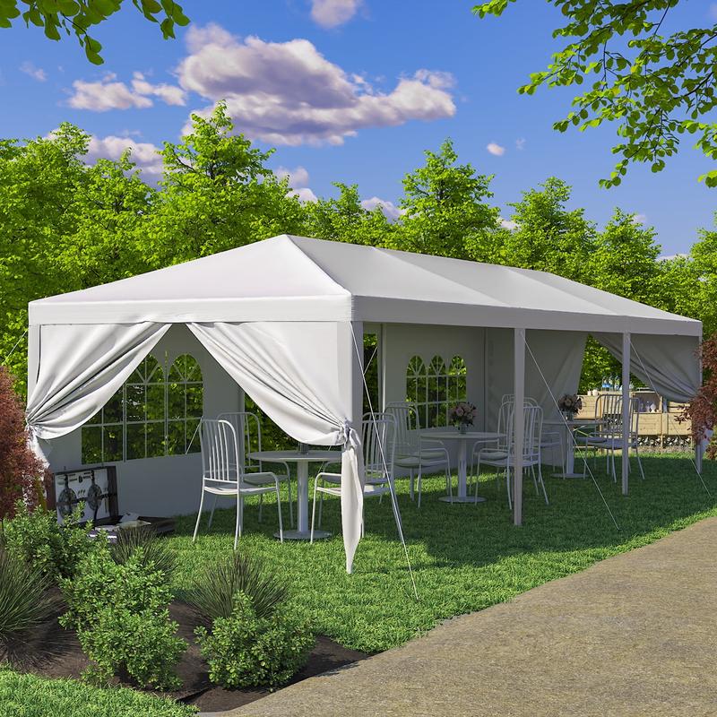 Furmax 10' x 30' Outdoor Gazebo Wedding Party Tent Patio Canopy Camping Shelter Pavilion w Removable Sidewalls Carport Cater BBQ Events