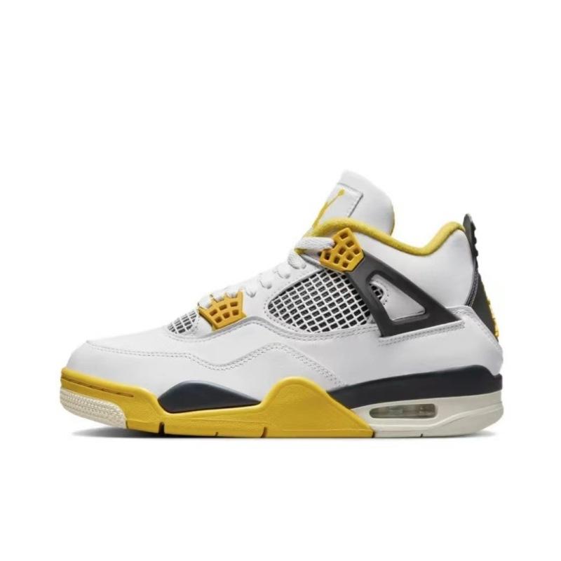 Jordan 4 high-end gray retro fashion trend anti slip, wear-resistant and shock-absorbing basketball shoes