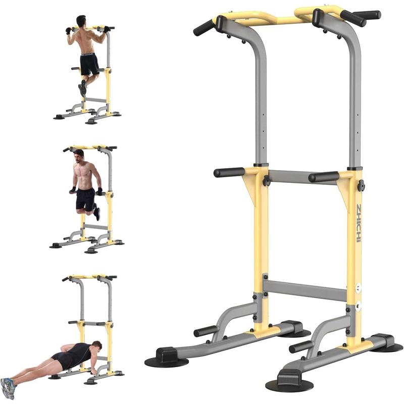 A Pull Up Dip Station For Home Gym Strength Training Fitness Workout Station Chin-Ups Push-Ups Pull-Ups Dip-Ups 330LBS T055CDC