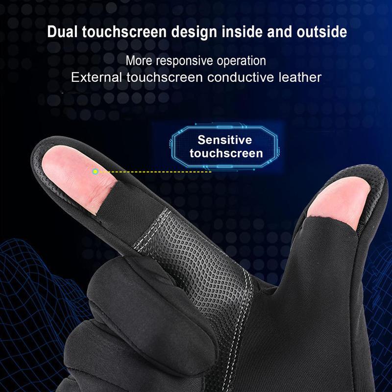 Winter Leaky Two-finger Sports Touch Screen Gloves, Fishing Cycling Warm Ski Gloves, Unisex, Autumn and Winter Warm Gifts