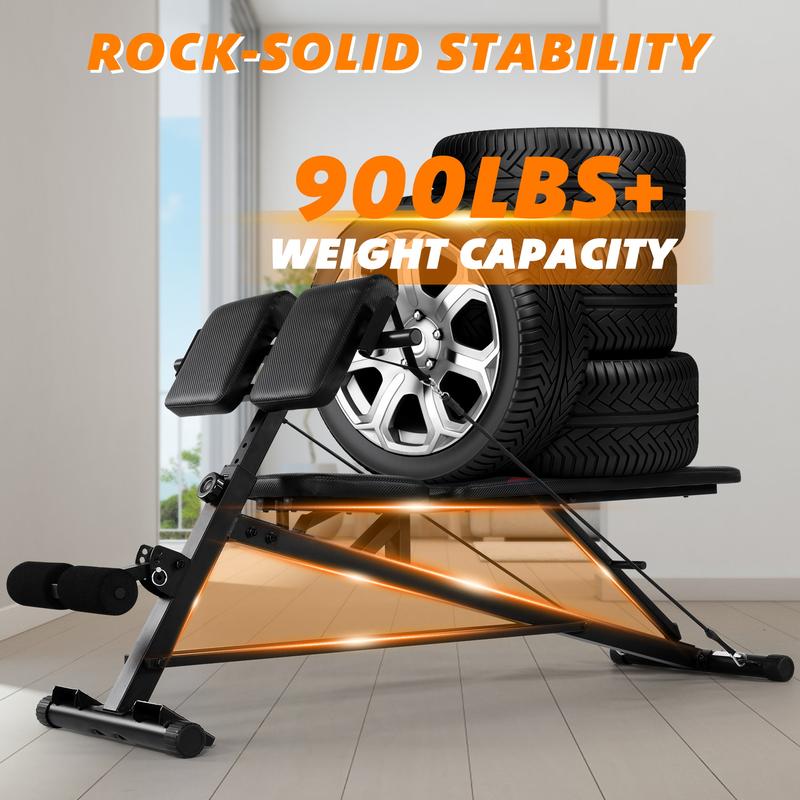 OPPSDECOR Multi-Functional Weight Bench,Hyper Back Extension, Roman Chair, Adjustable Sit up Bench, Incline Decline Bench