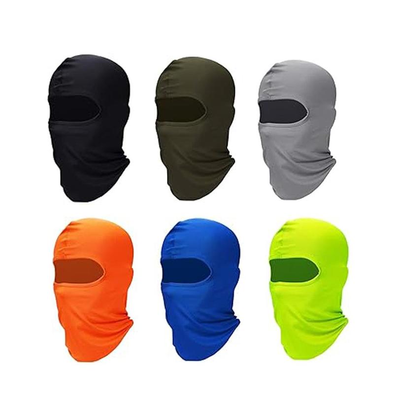 Ski Mask Hat, 6 Counts Summer Full Face Outdoor Mask, Balaclava Mask for Outdoor Motorcycle Cycling, Facial Protection Equipment