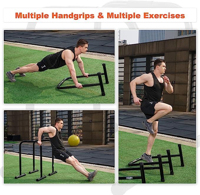 Relife Sports Dip Station Functional Heavy Duty Dip Stands Fitness Workout Dip bar Station Stabilizer Parallette Push Up Stand