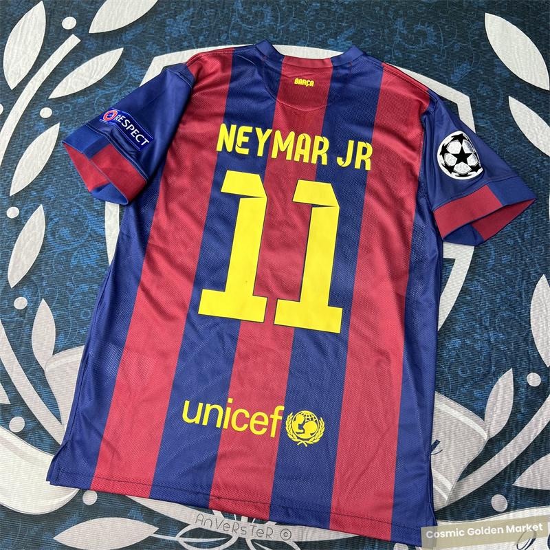 14 15  Home Vintage Jersey No. 11 Neymar Jr  Short Soccer Jersey