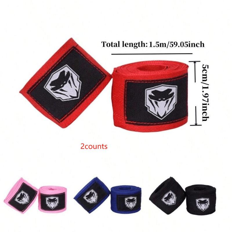 Boxing Training Bandages, 2 Counts Sports Bandages, Hand Wraps for Sanda, Kick Boxing Training, Martial Arts Protective Gear