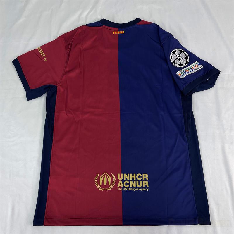 NIKE 24-25 Season FC Barcelona Short Sleeve Soccer Jersey Fans Version Red Blue Home Football Jersey