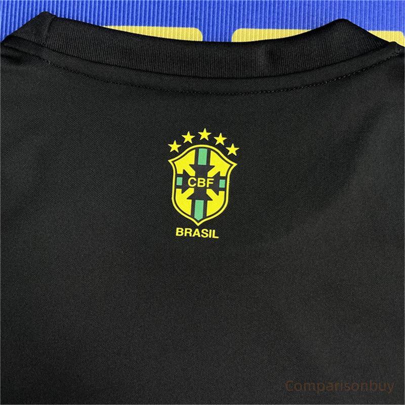 2425 Brazil Black Short SleeveSpecialEdition Redeemer Five Star SoccerJersey