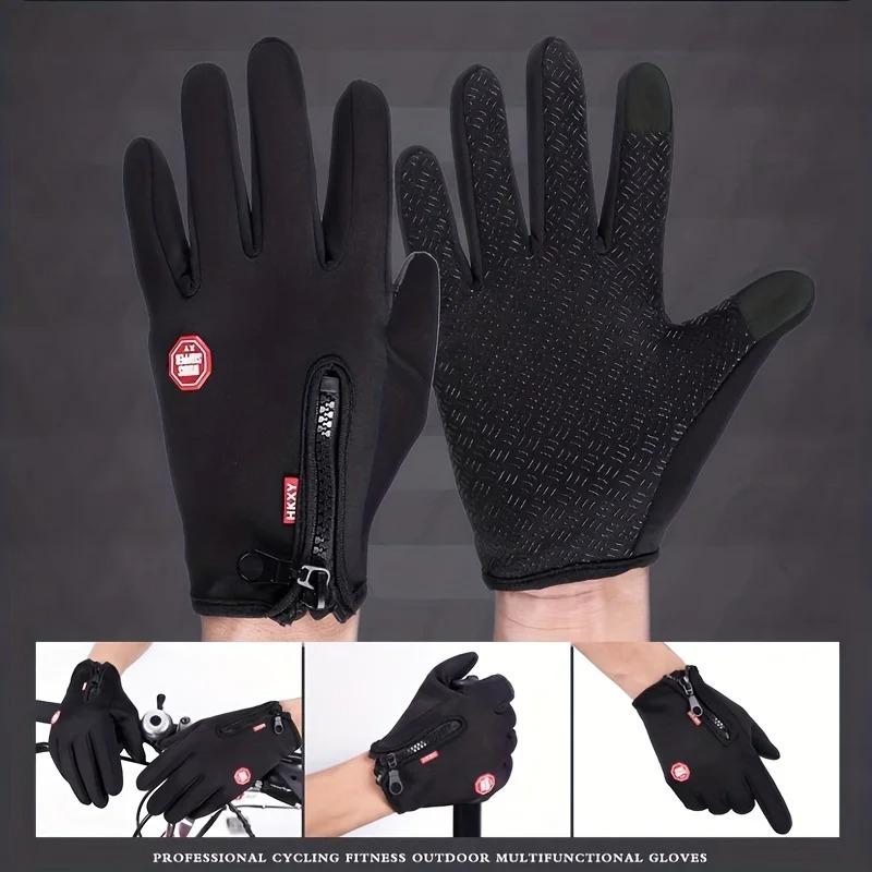 Touchscreen Winter Gloves for Men & Women – Warm, Windproof, Non-Slip Cycling, Driving, and Motorcycle Gloves for Cold Weather