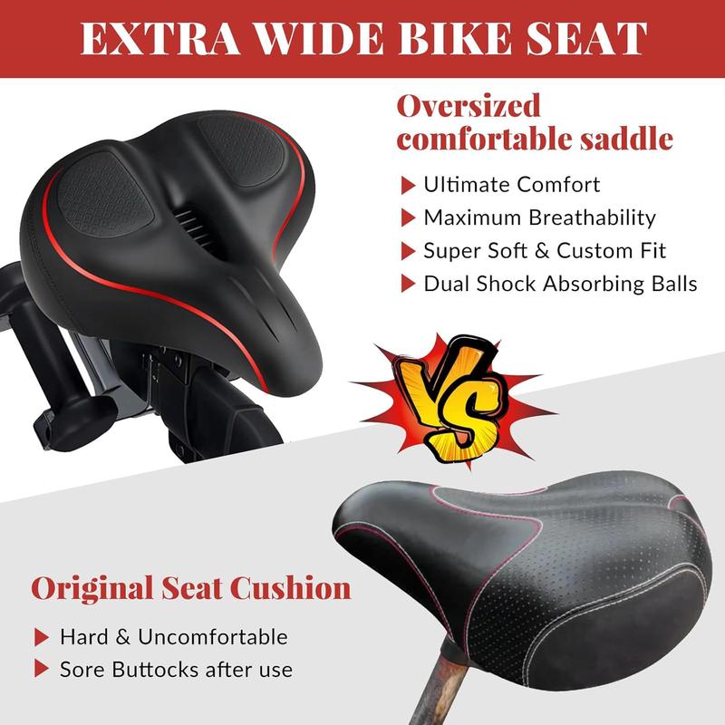 Seat for Peloton  & +, Comfort Extra Wide  Seat Cushion for Women Men, Bicycle Saddle Replacement Seats Compatible with Peloton Spin Stationary Exercise Bikes or Road