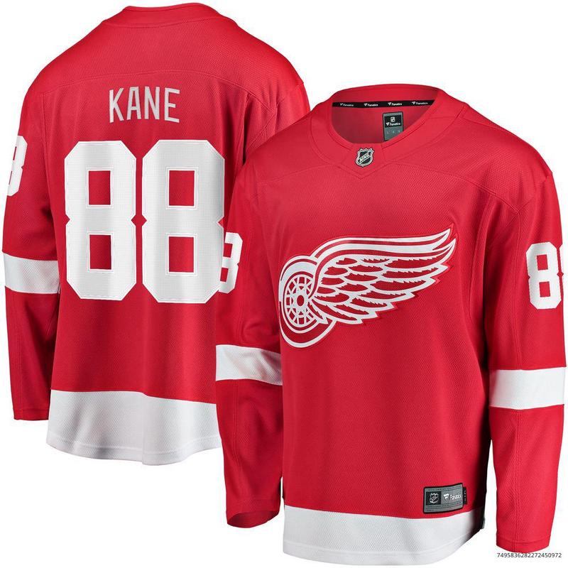 Kanee Red Detro Red Wing Breakaway Player Jersey