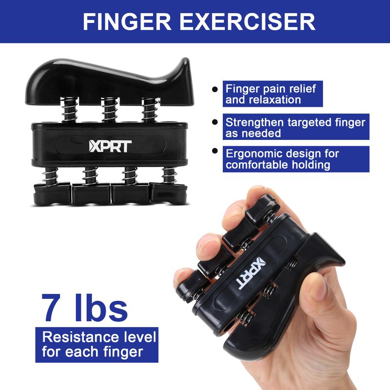 XPRT Hand Grip Strengthener Kit - Adjustable Exercises for Forearm & Finger