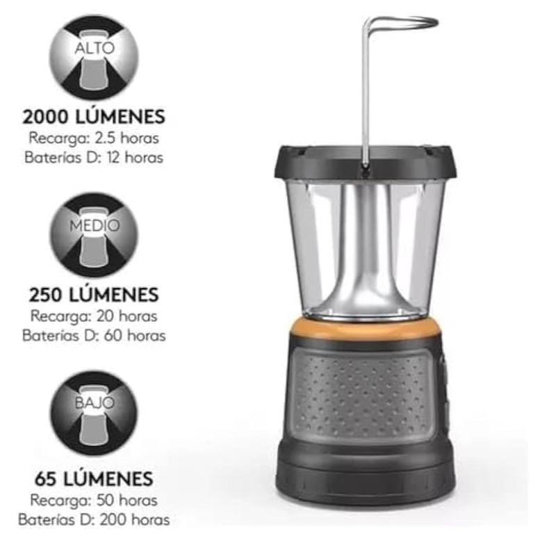 Duracell 2000 Lumen Tri-Power Lantern for Outdoor Lighting