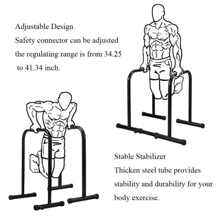 Relife Sports Dip Station Functional Heavy Duty Dip Stands Fitness Workout Dip bar Station Stabilizer Parallette Push Up Stand