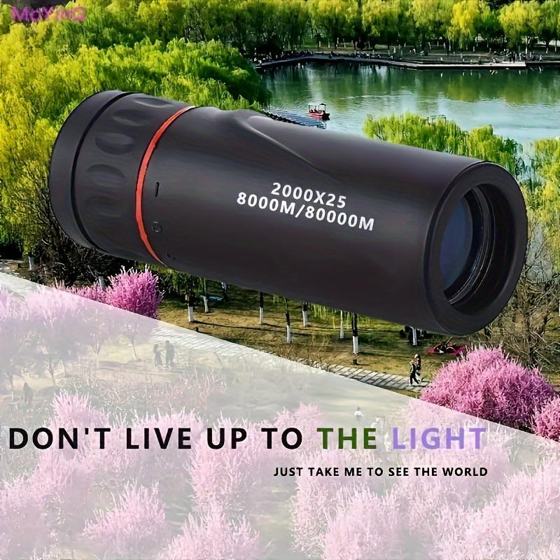 2000x25 HD Magnification Monocular High Power Telescope, Portable Single Tube Telescope, Suitable for Outdoor Camping, Travel, Concerts, Fishing