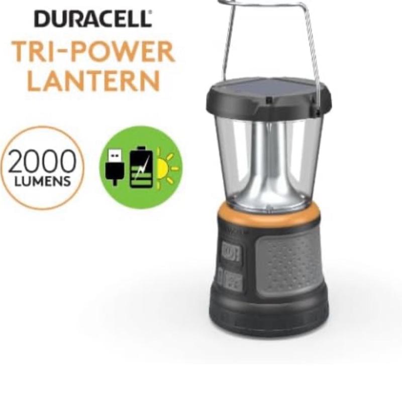 Duracell 2000 Lumen Tri-Power Lantern for Outdoor Lighting