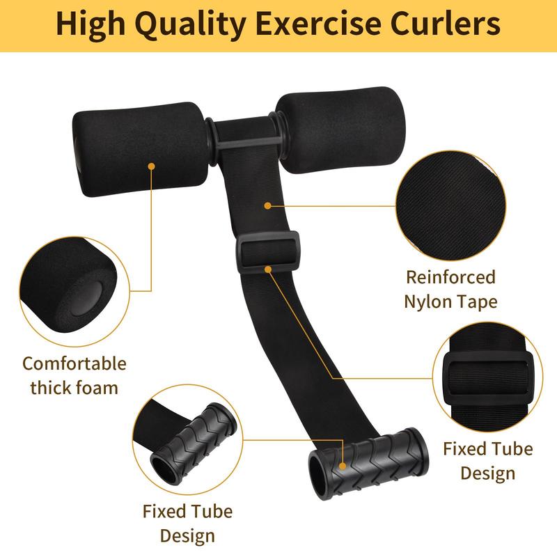 Hamstring Curl Strap, Portable Indoor Sit-up Bar, Unisex Adjustable Sit-up Squat Device for Home Knee Tendon Curler Abdominal Training