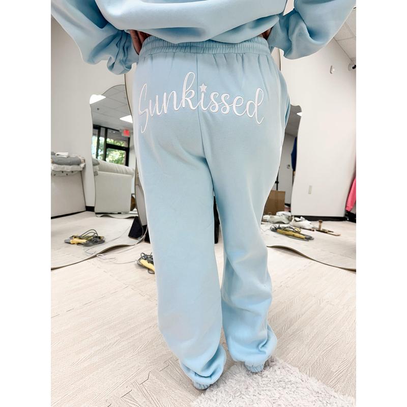 Sunkissed Cursive Embroider Jogger Sweatpants