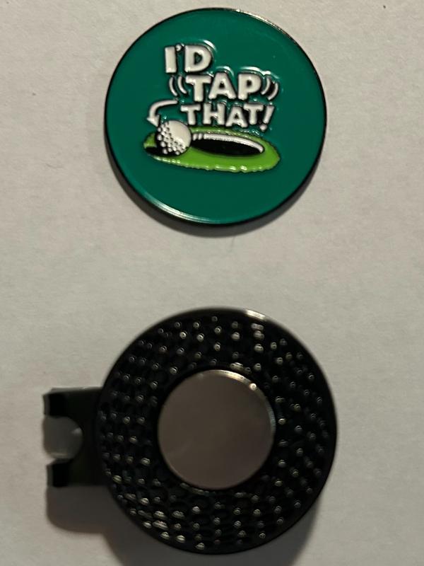 I'd Tap That Golf Ball Markers with Magnetic Hat Clips