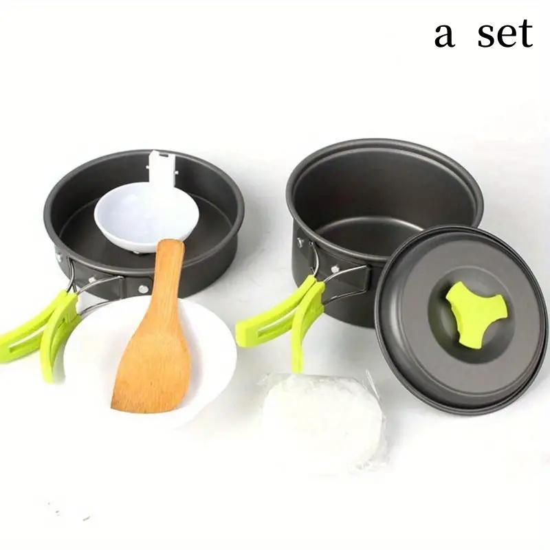 Camping Cookware Set, 1 Set Lightweight Outdoor Cooking Gear, Hiking Picnic Camping Cookware, Portable Cooking Supplies for Outdoor Camping