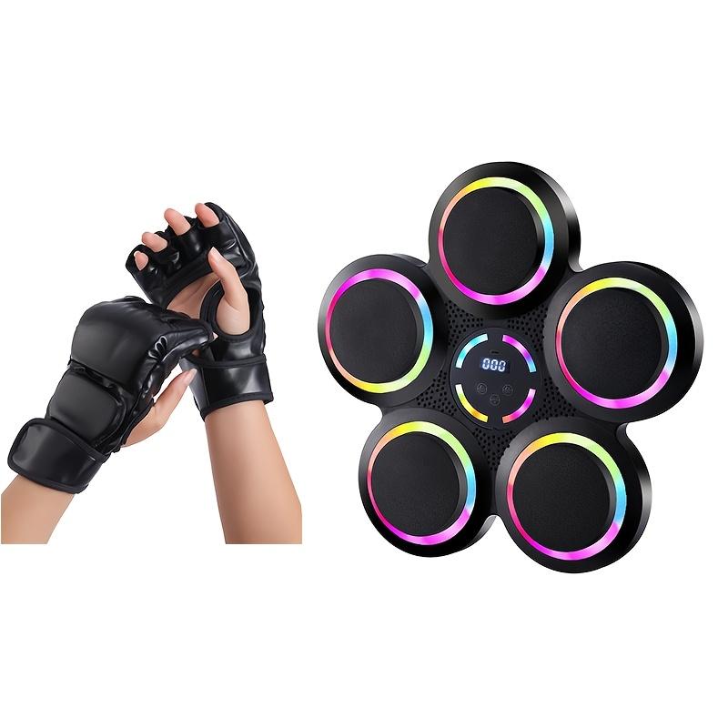 Height Adjustable Intelligent Music Boxing Machine with 9 Speed Modes, 25M Wireless Music Connection, LED Counting, and Boxing Gloves - Wall Mounted Sports Trainer