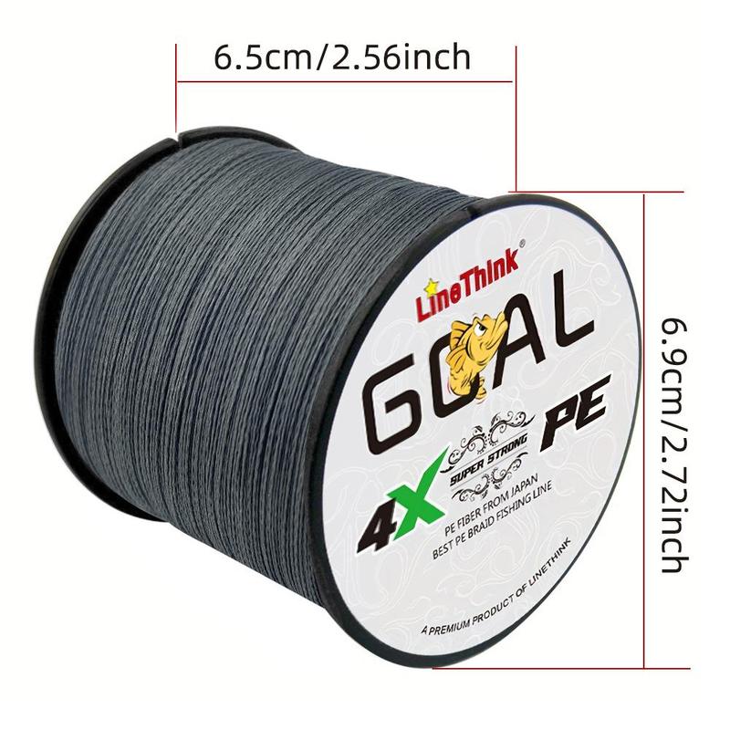 LineThink GOAL 300m 328yds Durable 4-strand Multifilament PE Braided Fishing Line – Super Strong, Anti-Abrasion, Smooth Casting, Lure Sea Fishing Tackle, Fishing Equipment, Christmas Gift