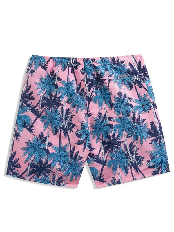 Men Swim Trunks Regular Fit Dolphin Print Drawstring Waist Beach Shorts, Casual Pocket Swim Gym Shorts for for Men Summer, Back To School Swim Class Outfits, Summer Outfits, Women's Swimwear for Beach Vacation