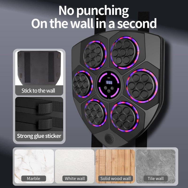 Upgrade Music Boxing Machine with Boxing Gloves, Smart Bluetooth Boxing Trainer, Boxing Wall Mount Machine for Adults Kids, Electronic Boxing Target Fitness for Home, Office, Gym.