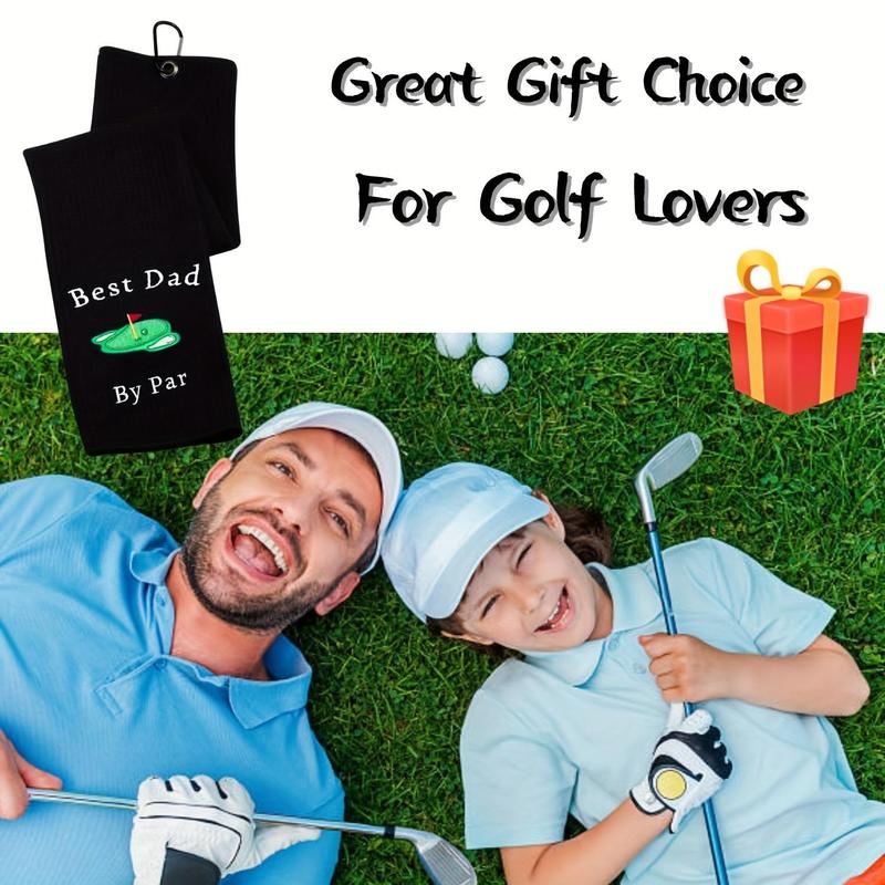 Cartoon & Letter Print Golf Towel, Portable Soft Golf Towel, Golf Accessories for Men & Women, Christmas Gift