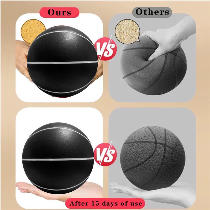 Silent Indoor Training Basketball, High Elasticity No Noise High Density Foam Ball, Quiet Practice Basketball Training, Soundless Basketball for Various Activities