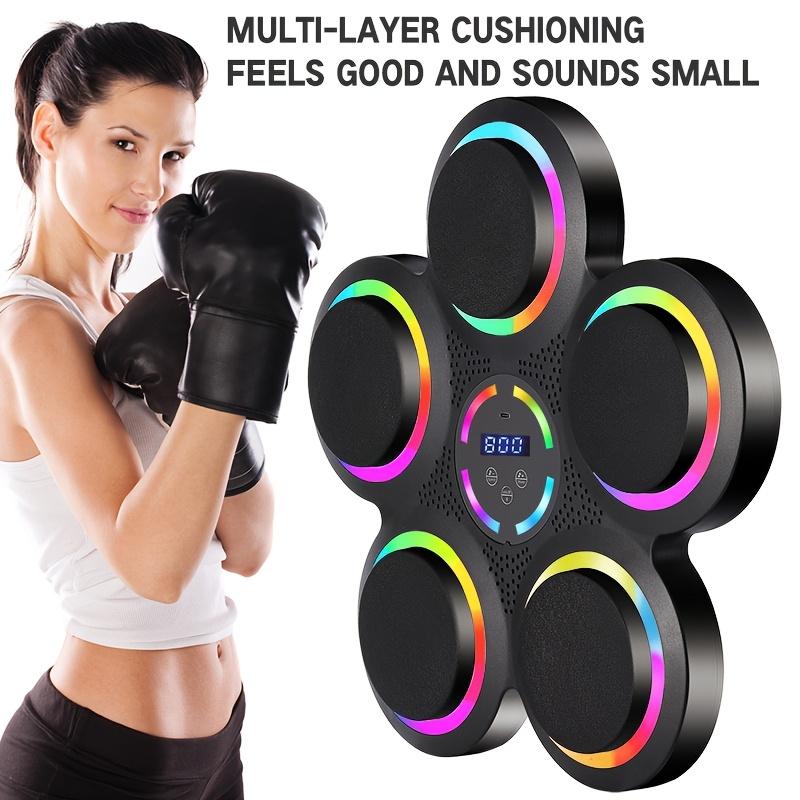 Height Adjustable Intelligent Music Boxing Machine with 9 Speed Modes, 25M Wireless Music Connection, LED Counting, and Boxing Gloves - Wall Mounted Sports Trainer