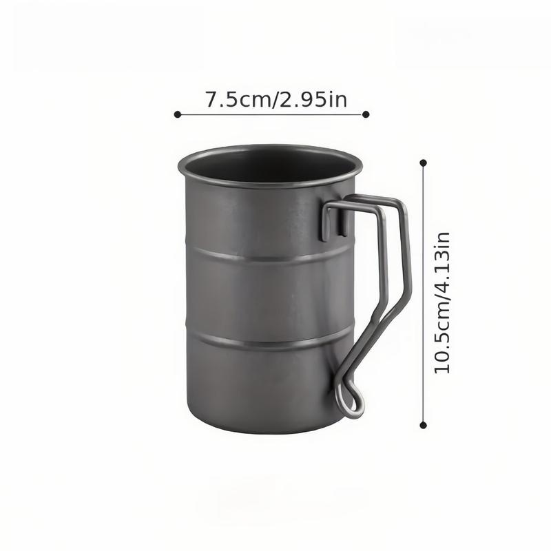 Stainless Steel Retro Style Beer Mug, Portable Outdoor Camping Water Cup, Outdoor Tableware for Camping & Hiking