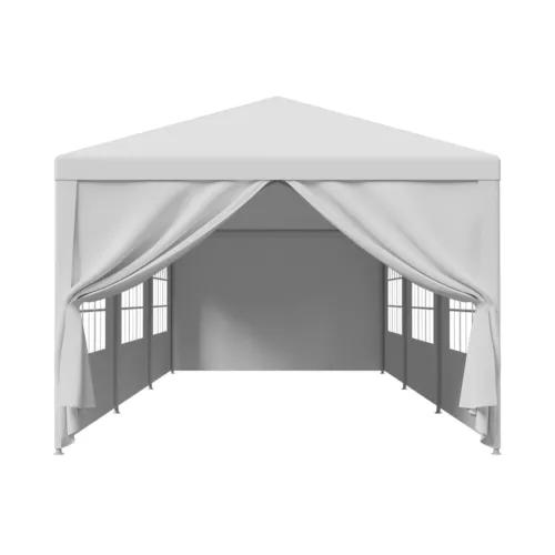 10'x30' White Outdoor Gazebo Canopy Wedding Party Tent with 8 Removable Walls - Sturdy and Durable