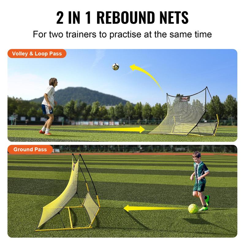 VEVOR Soccer Trainer, 2-IN-1 Portable Soccer Rebounder Net, 71