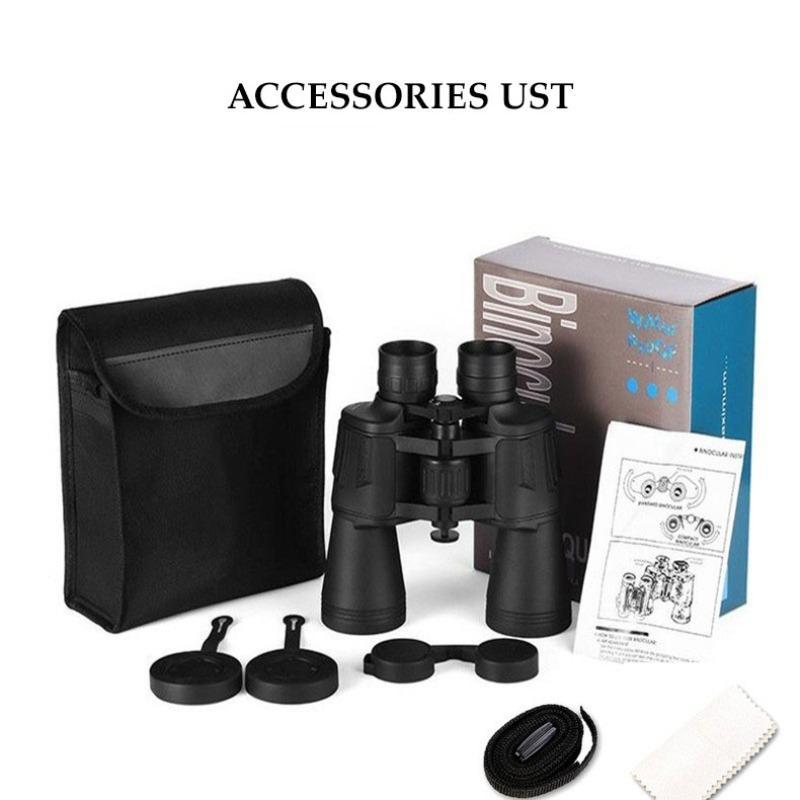 20x50 High Magnification Binoculars, 1 Box Waterproof Binoculars with Accessories, Compact Design Binoculars with Carrying Case for Travel & Football Match