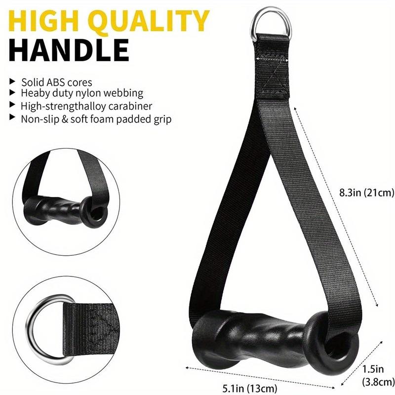 Heavy Duty Handles, 1 Pair Pulley Cable Machine Attachments, Other Sports Accessories for Resistance Band, Pull Down, Weight Lifting, Exercise Machine