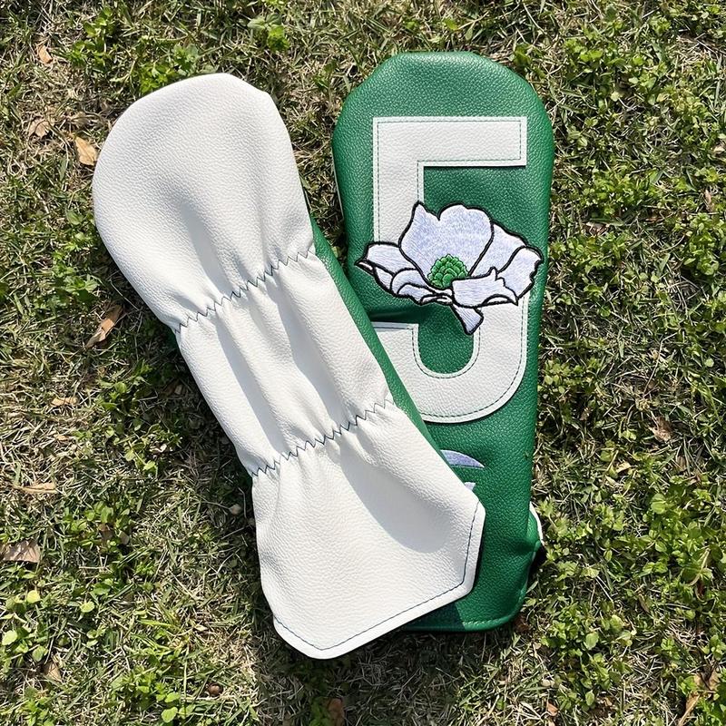 Floral Embroidered Golf Club Head Cover, 1 4 Counts Golf Club Head Cover, Golf Accessories for Club Protection