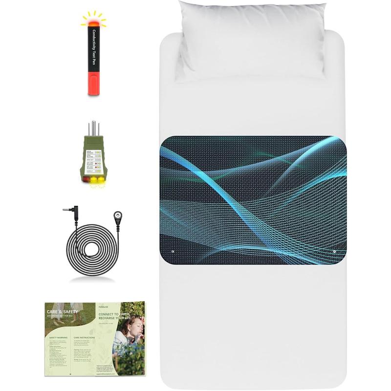 Grounding Mat for Bed, Earth Mat Grounding Pad for Sleeping, Grounding Cord Included (Twin 27