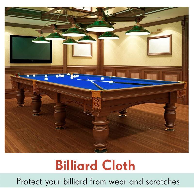 Billiard Cloth 8.53ft Pool Table Felt with 6 Cloth Strips Professional Pool Table Cloth for 8ft Pool Table Pre Cut Pool Table Felt Cloth for Home Clubs Bars Indoor Sports Game