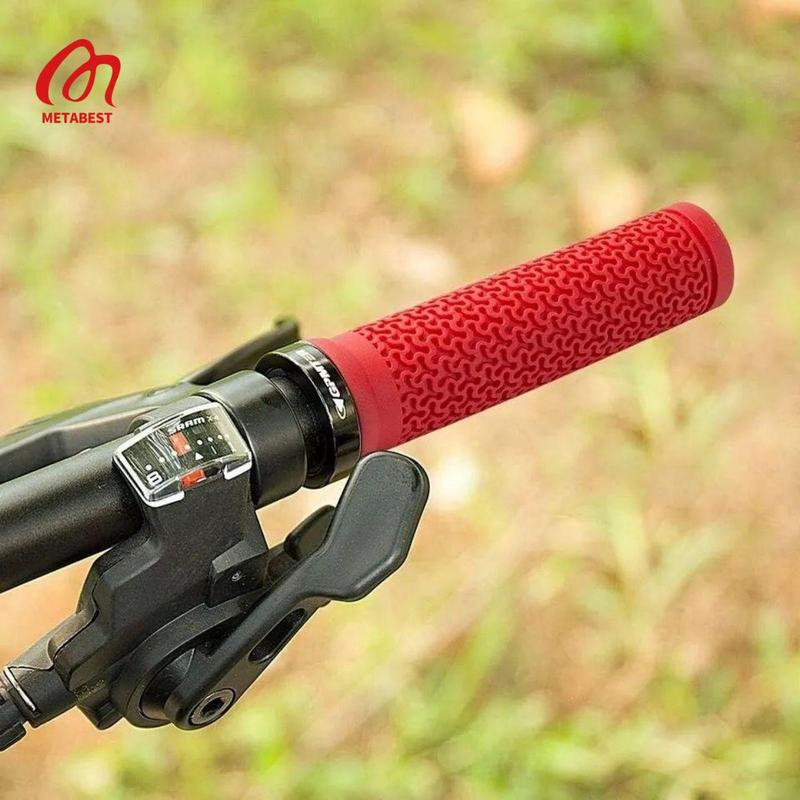 Bicycle Rubber Handlebar Cover, 2 Counts set Mountain Bike Anti-slip Handle Cover, Ergonomic Design Locking Mountain Bike Handlebar Supplies