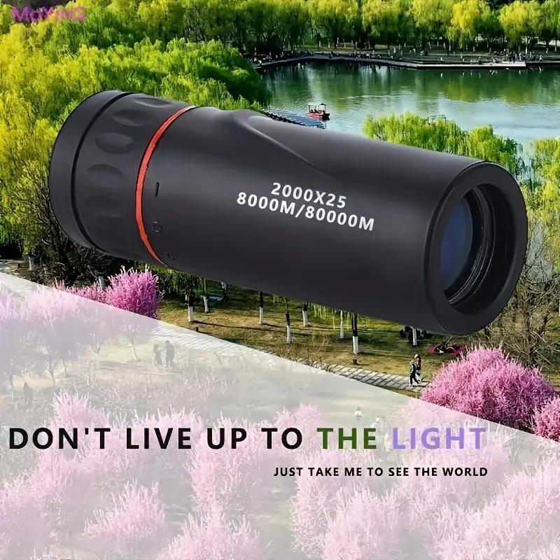 2000*25 High-power Magnifying Monocular Telescope, Portable Mini Multi-purpose Telescope, Single Tube Telescope for Outdoor Camping, Hunting, Fishing, Christmas Gift