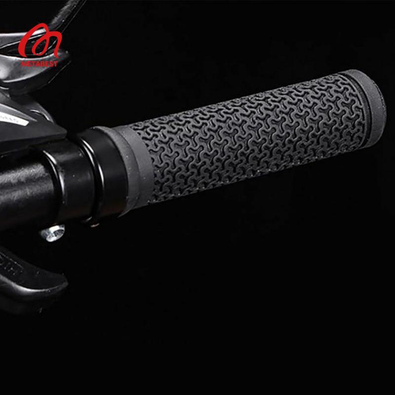 Bicycle Rubber Handlebar Cover, 2 Counts set Mountain Bike Anti-slip Handle Cover, Ergonomic Design Locking Mountain Bike Handlebar Supplies