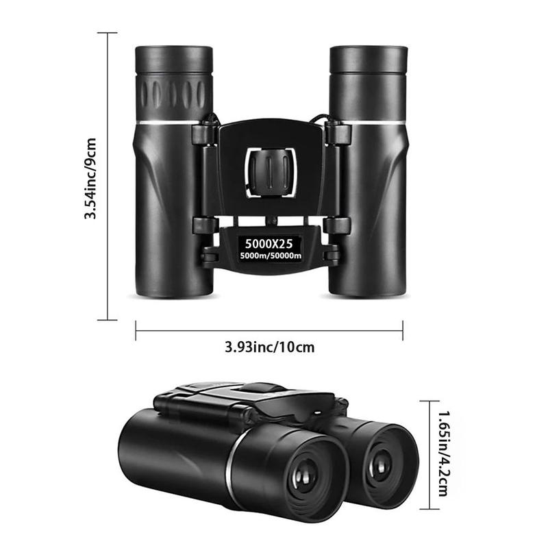 5000X25 HD Binoculars, Portable High Magnification Binoculars, Educational Gift for Children, Outdoor Camping Hiking Binoculars